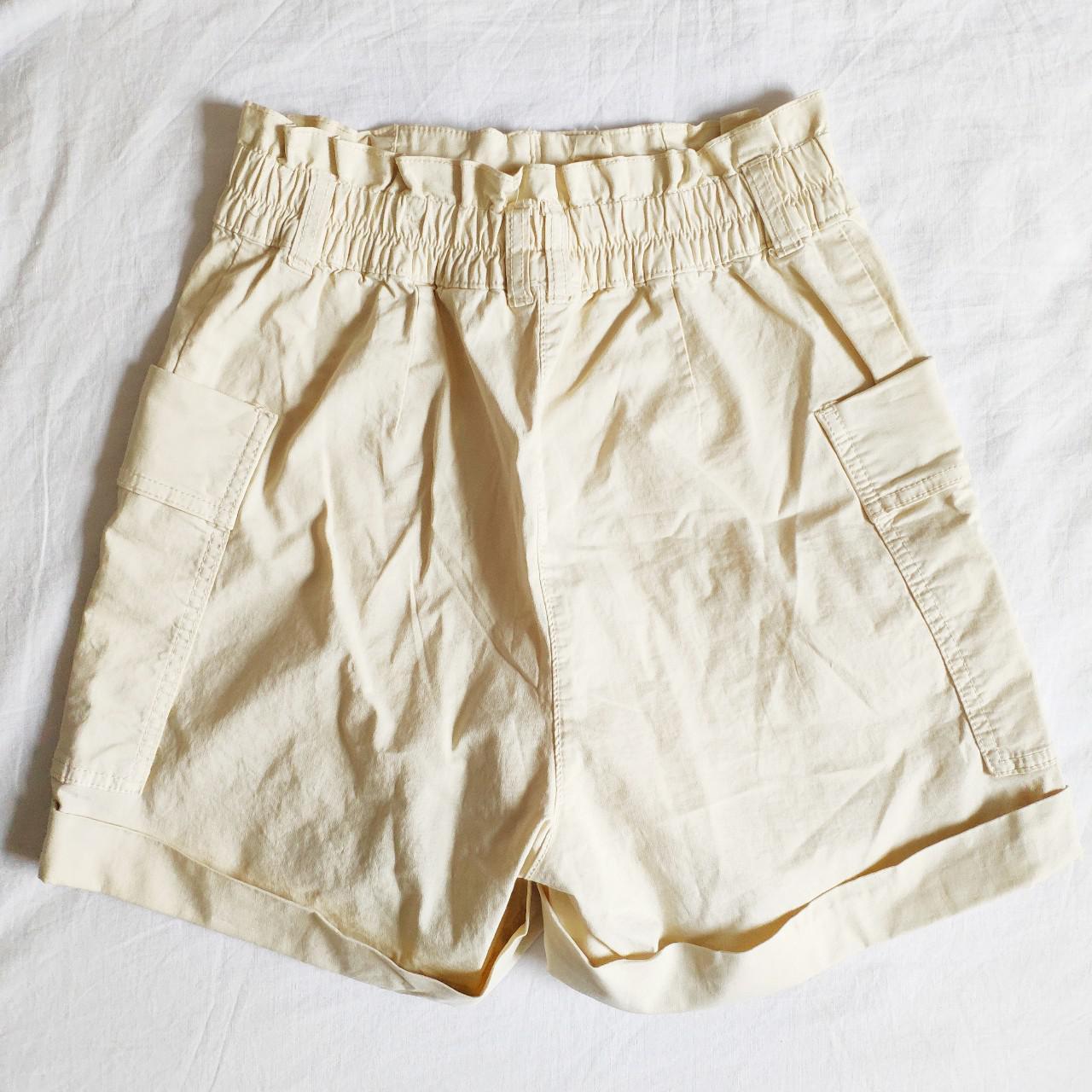 cream balloon shorts 🌼 good quality high waist... - Depop