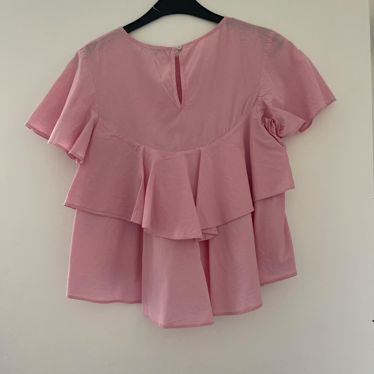 Pink Zara top Worn once #zara #top #pink - Depop