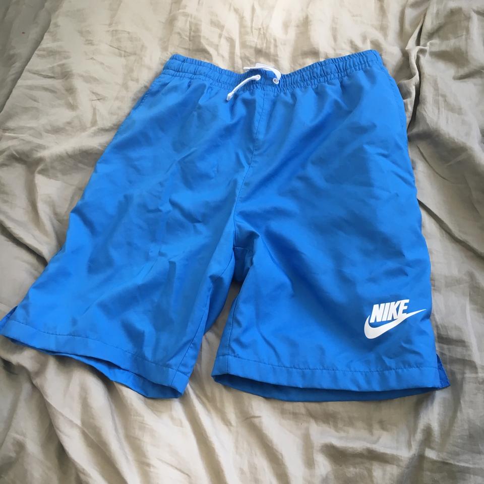 blue nike swim shorts