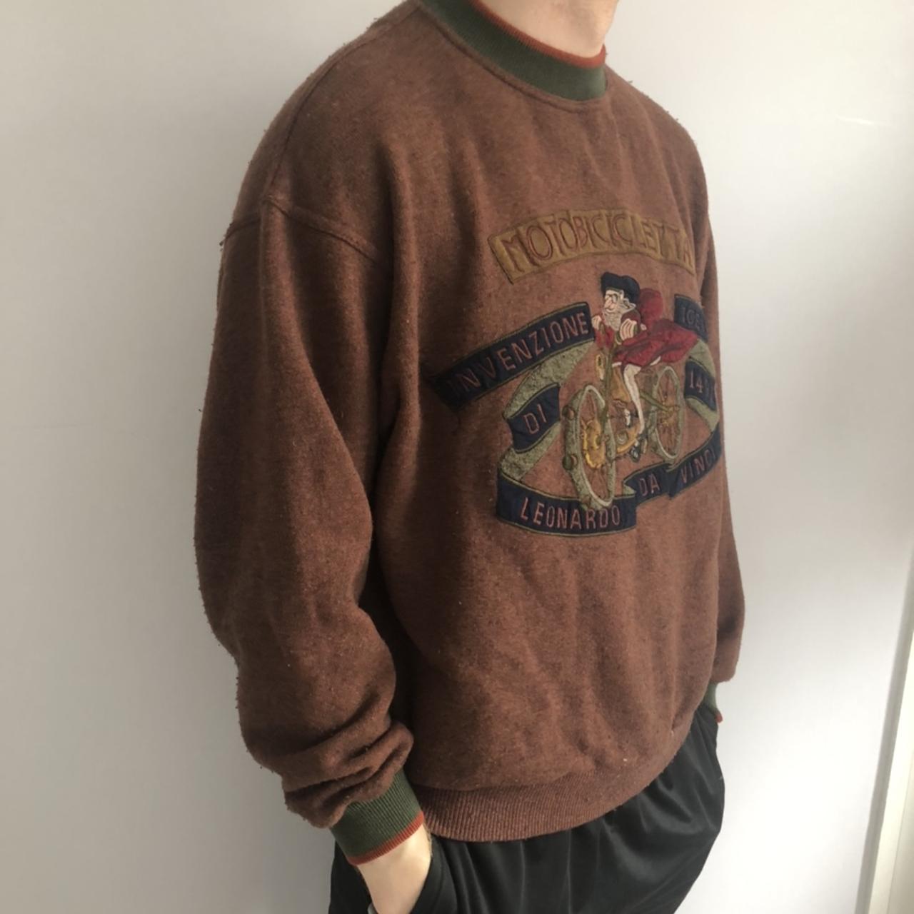Rare Vintage Italian Iceberg brown sweatshirt. Free - Depop
