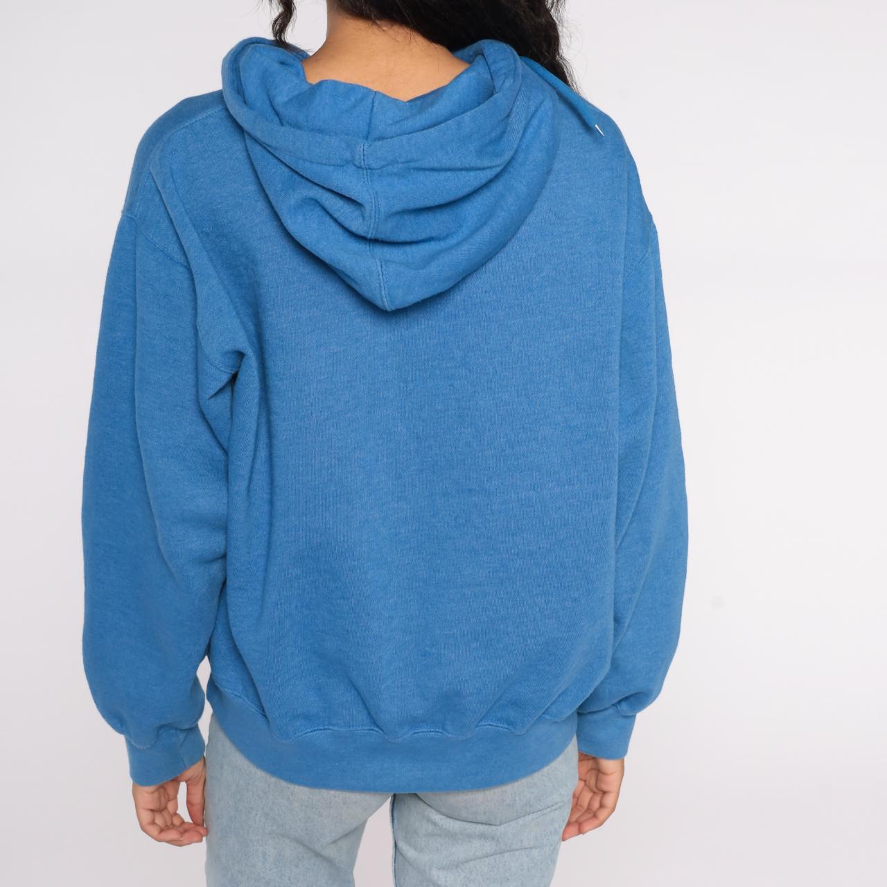 Modern Rocky Mountain hoodie sweatshirt in blue with... - Depop