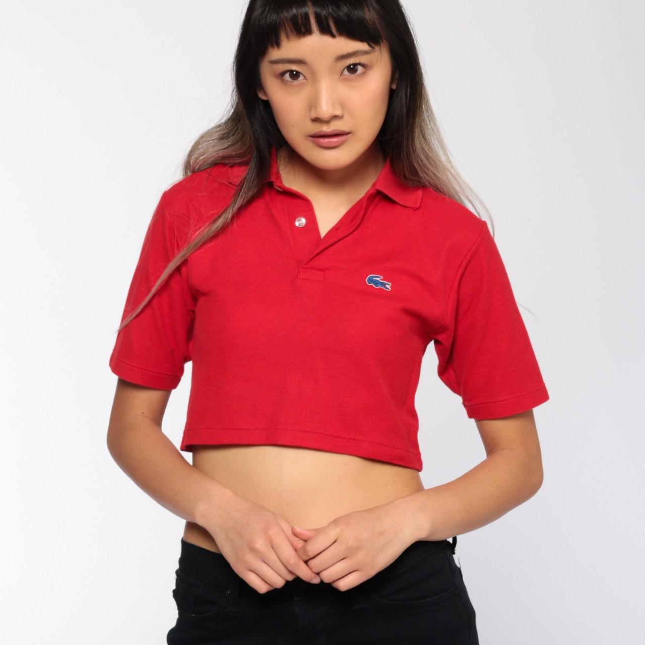 LACOSTE Cherry Red Cropped Extra Small Women's..., image size:1280x1280