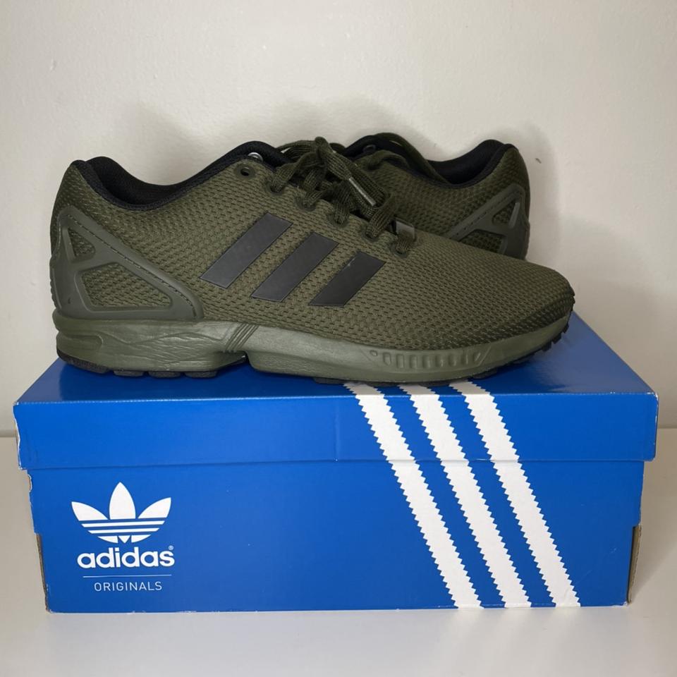 Adidas Green and Khaki Trainers | Depop