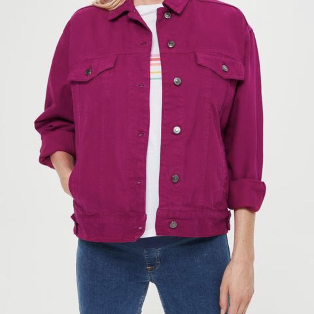 Topshop raspberry 2025 denim jacket