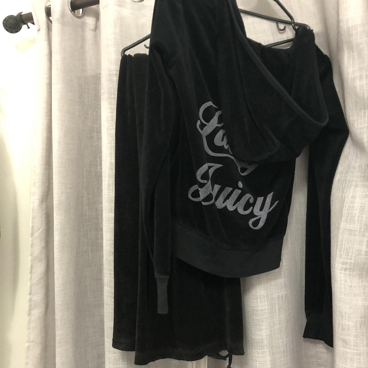 Black juicy tracksuit size m fits like small See... - Depop