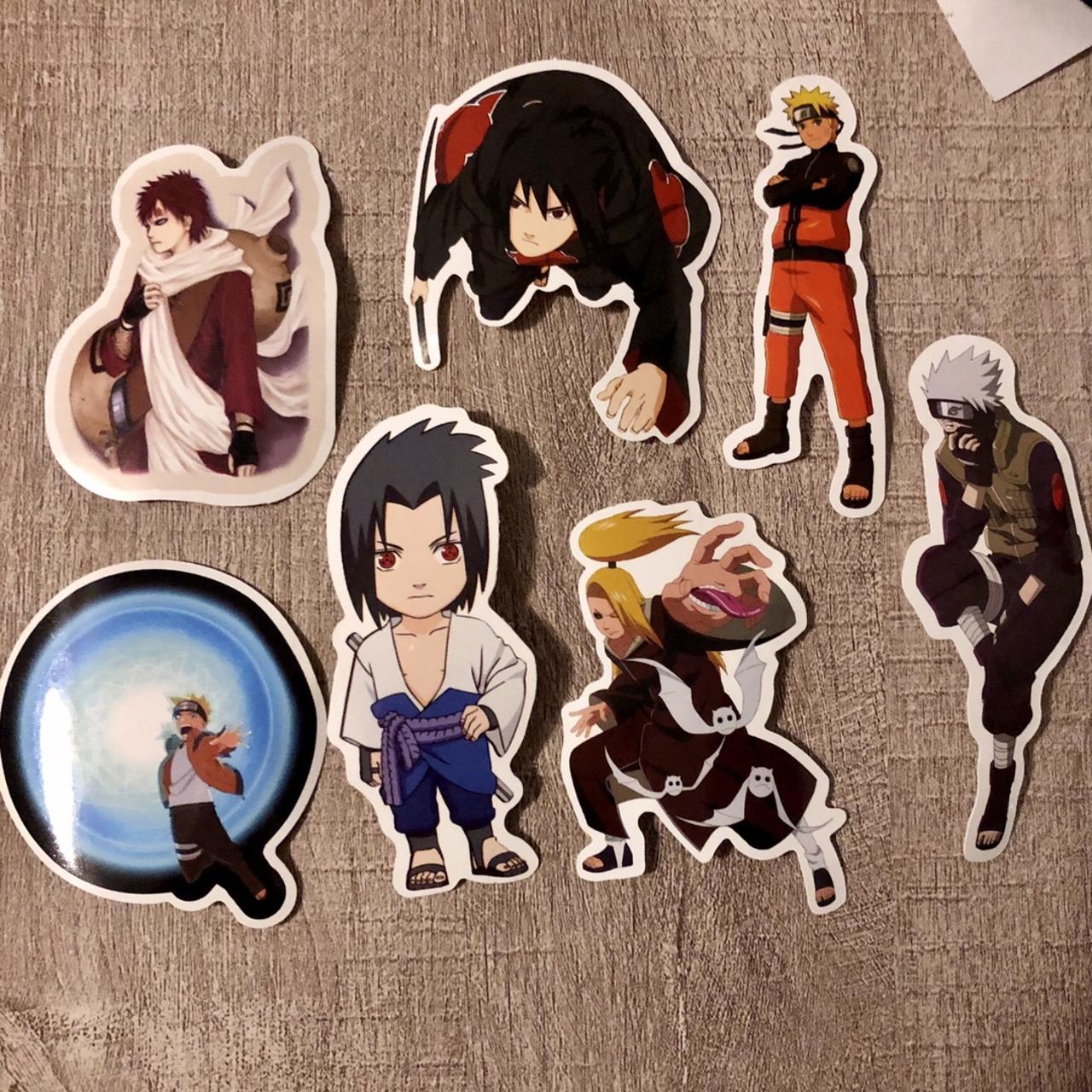 A lot of 14 Naruto anime stickers for your laptop, - Depop