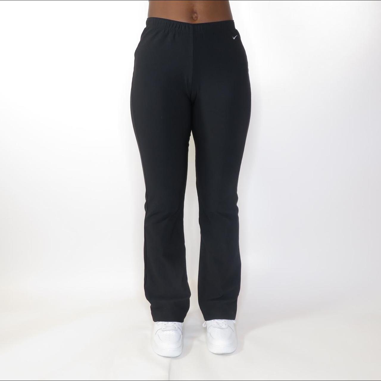 Nike black flare yoga pants Elasticated waist, Y2K,... - Depop