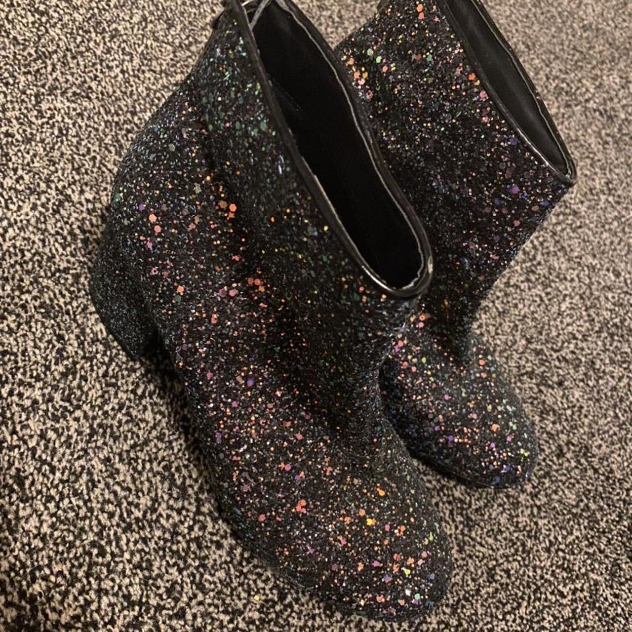 Glitter ankle hot sale rain boots