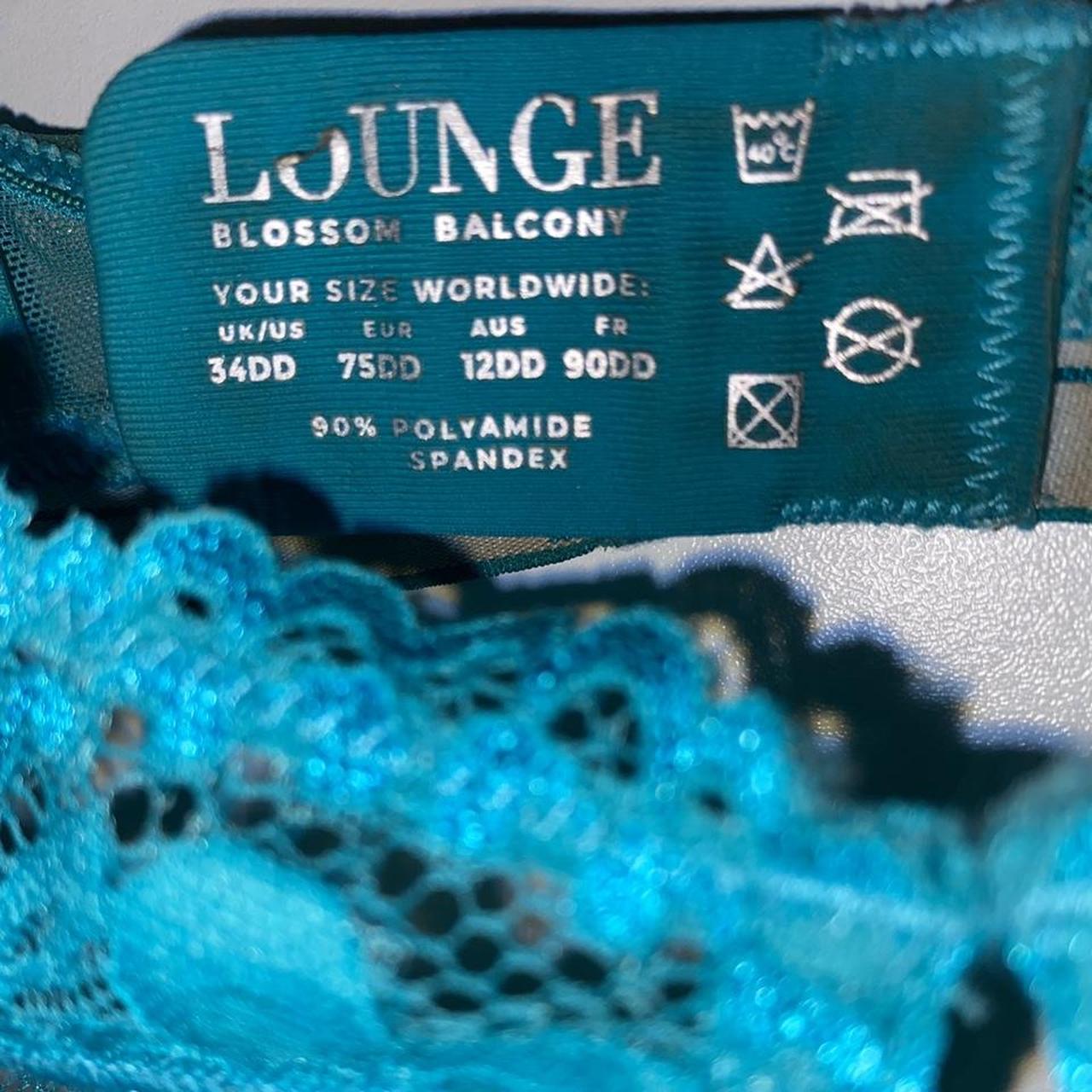 Blossom Balcony Bra & Thong Set - Teal – Lounge Underwear