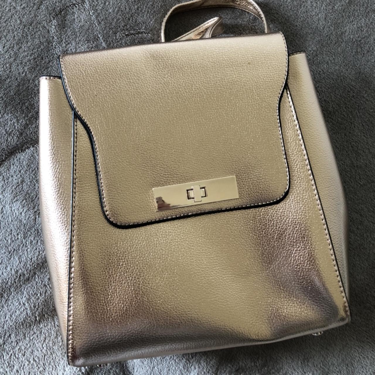 Newlook Gold Backpack ✨ -Never used -Perfect Depop