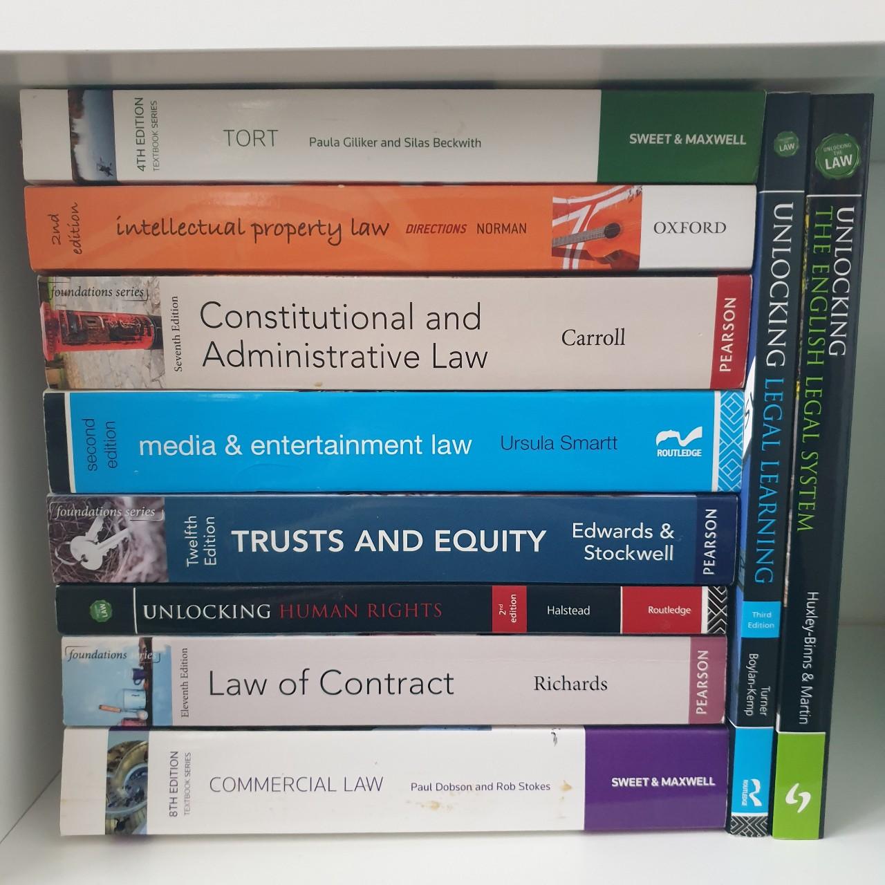 LLB LAW DEGREE TEXT BOOKS & REVISION GUIDES.... - Depop