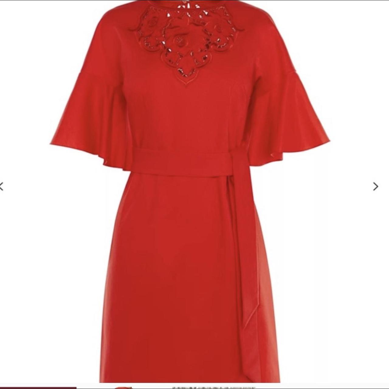 NWOT Karen Millen Red Dress Mini dress with a... Depop