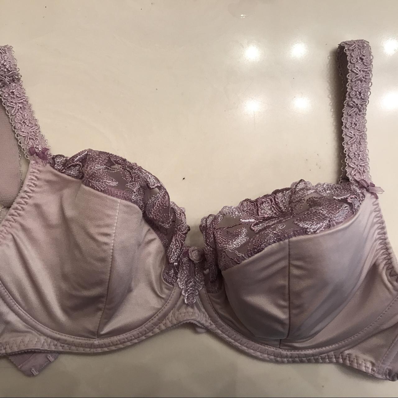 cute little sheer lavender bra with purple lace and... - Depop