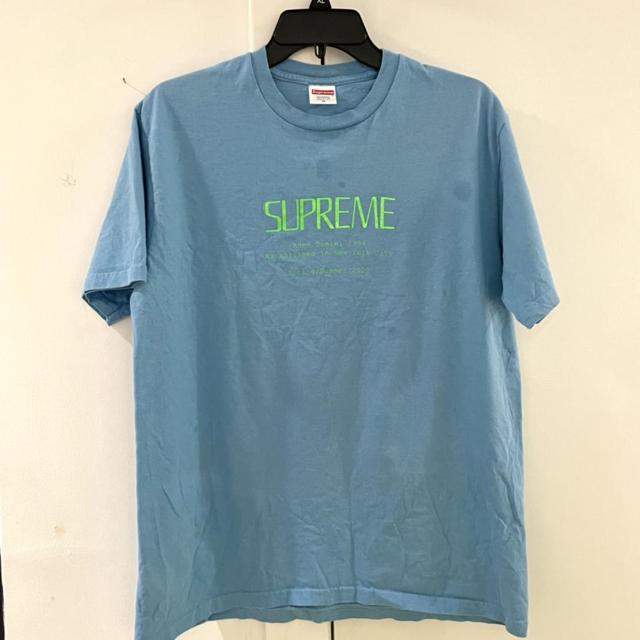 supreme anno domini tee , blue/green color, size...