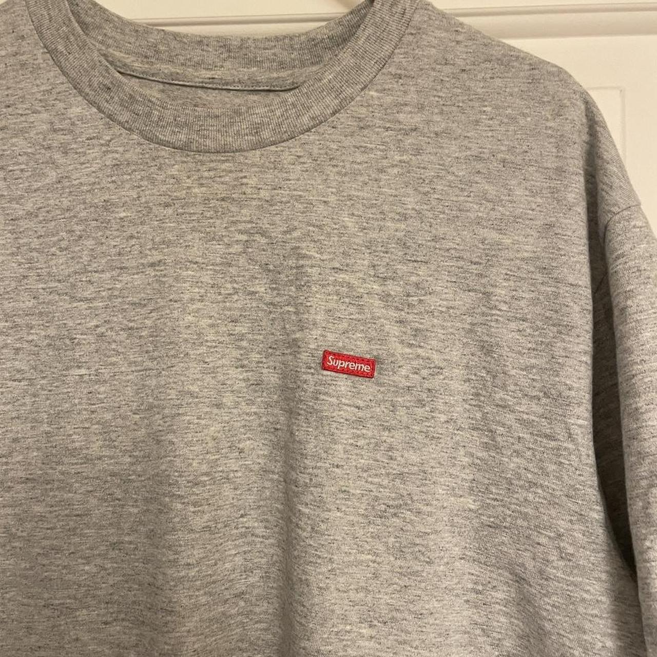 Supreme grey small box tee Such a good staple for... - Depop