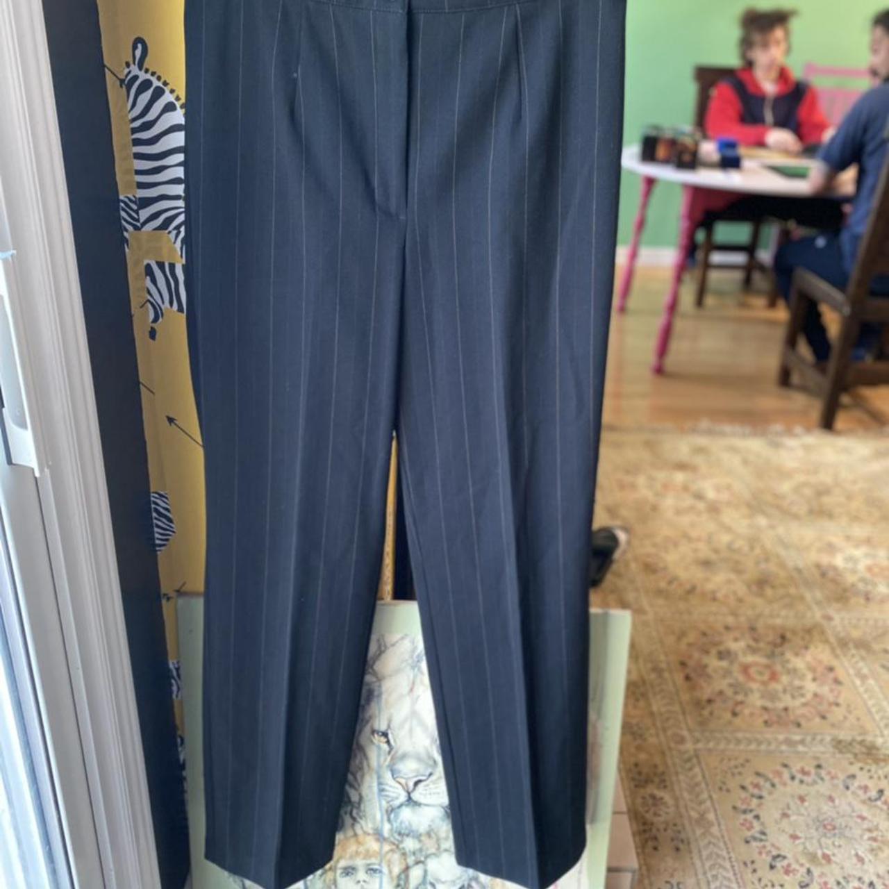 Women's Black and Cream Trousers (2)