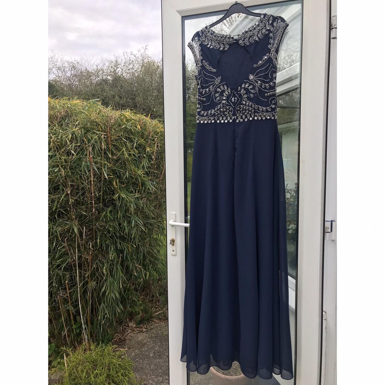 Frock and frill 2024 navy embellished dress