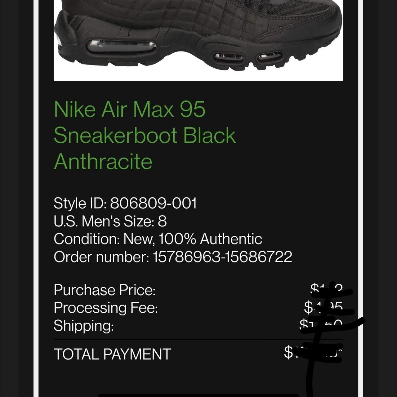 air max 95 sneakerboot anthracite