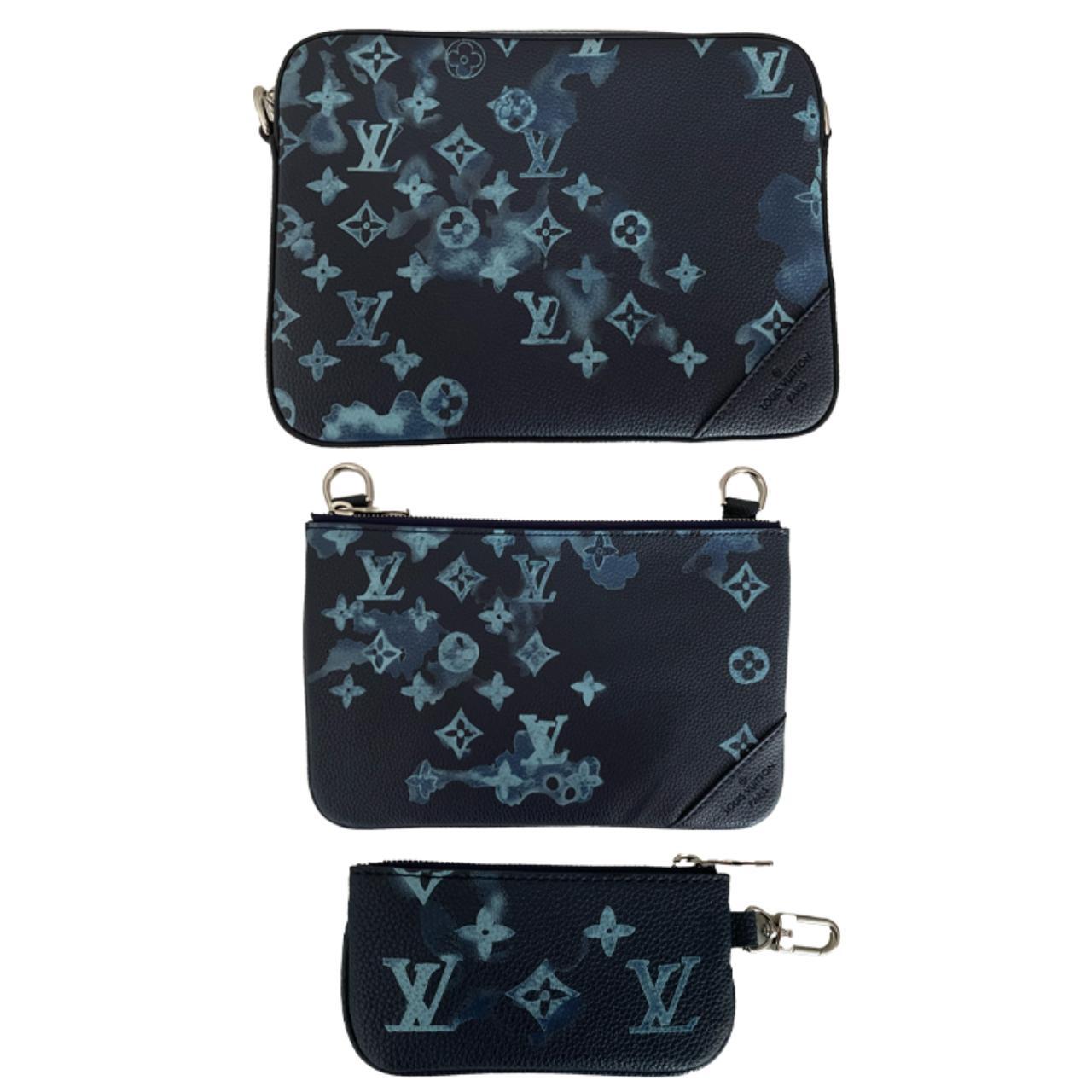 Louis Vuitton Trio Messenger Leather Bag Navy - Depop