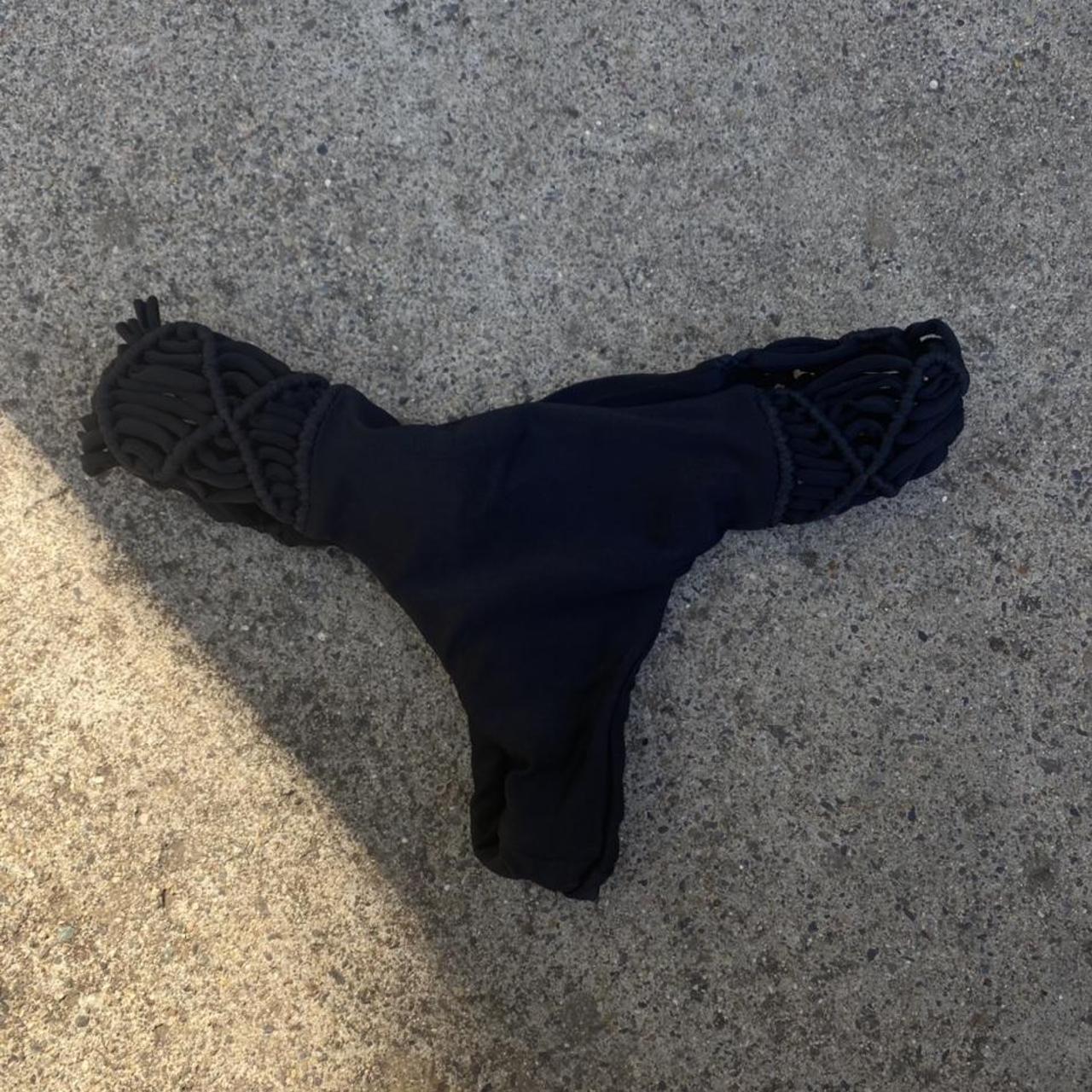 Black Mikoh xs bikini bottoms 🖤 detail on sides,... Depop