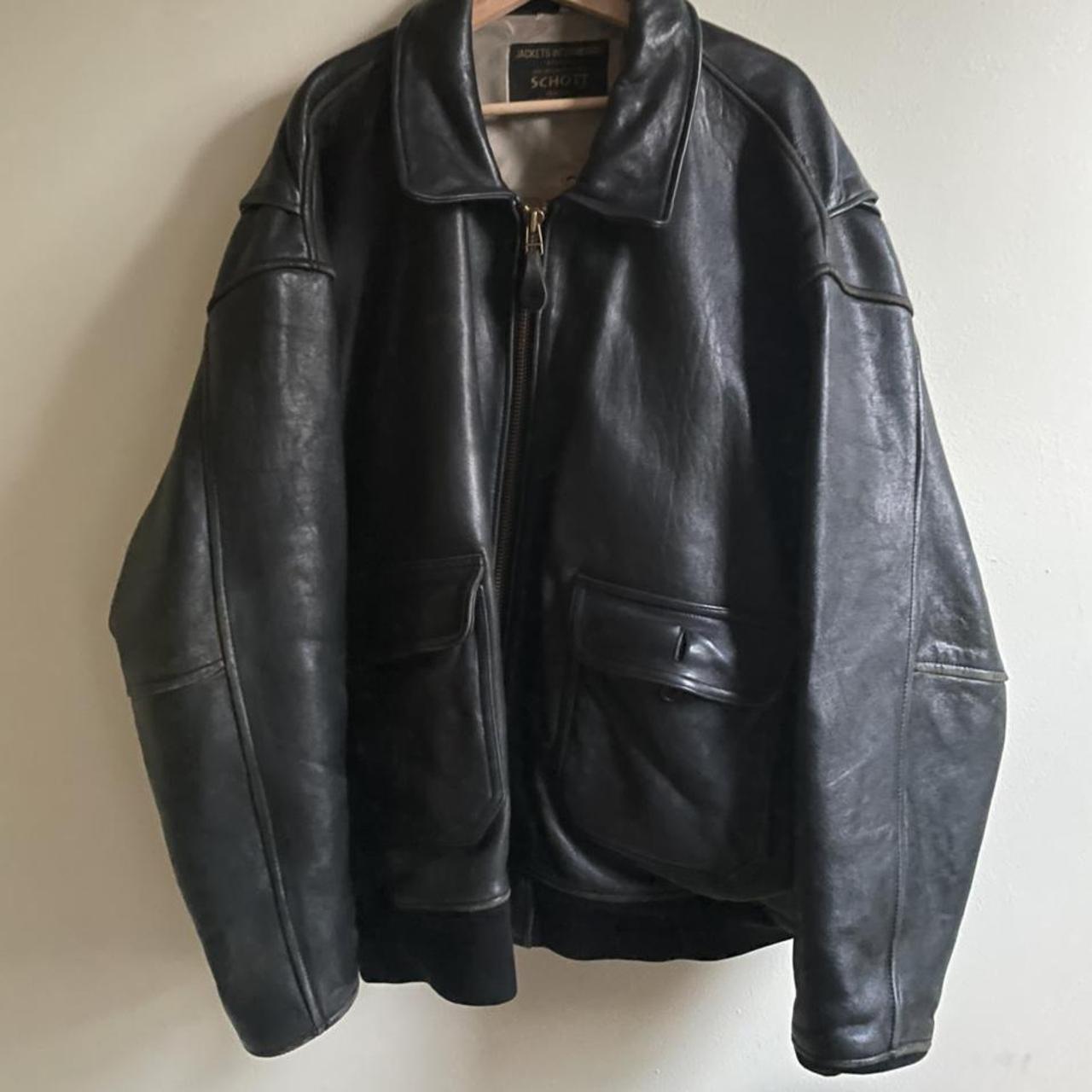 Excellent quality Schott leather flight jacket.... - Depop