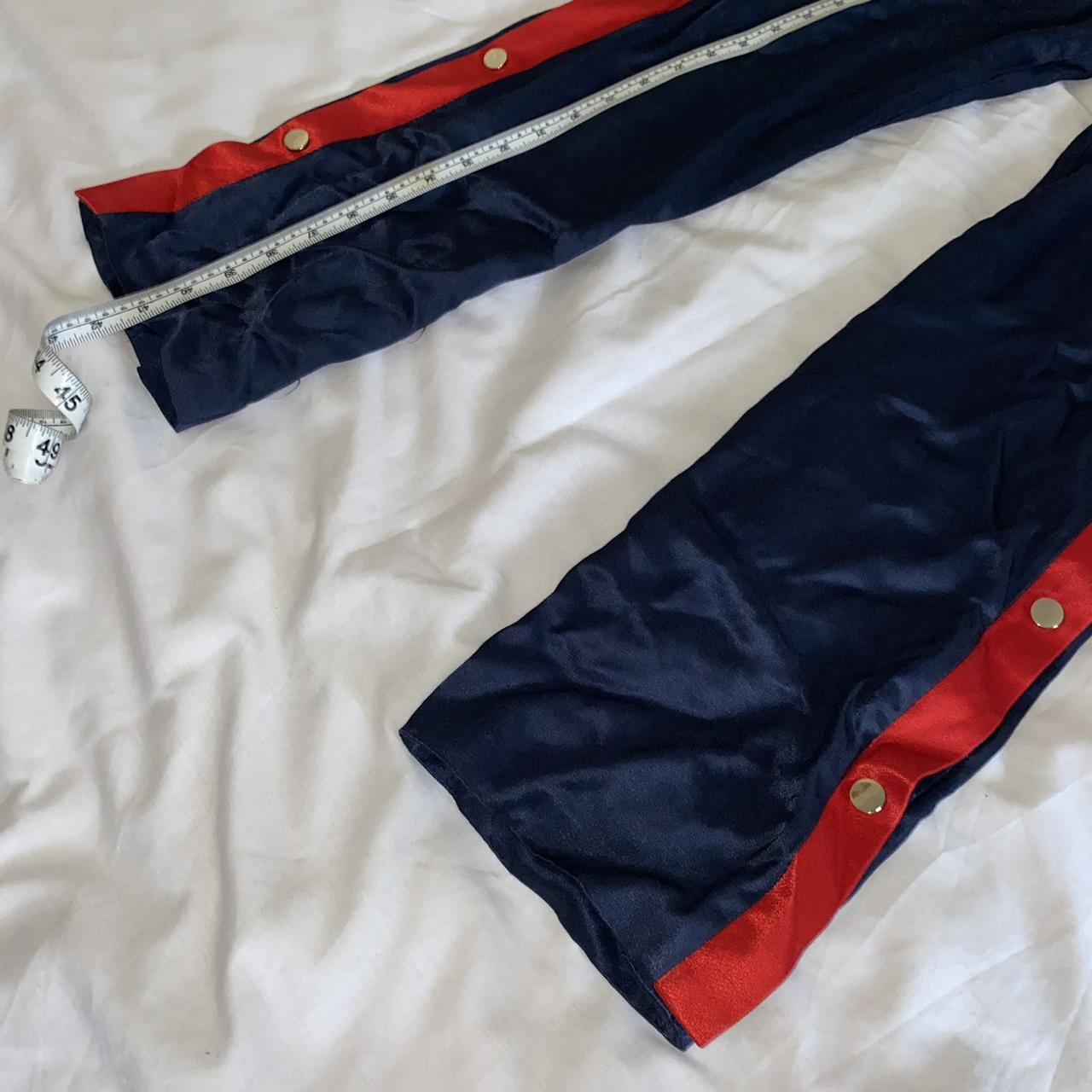 SILK JOGGERS WITH SIDE BUTTONS 30inch leg (measured... - Depop