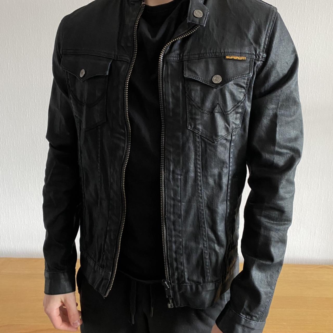 superdry copper black denim jacket