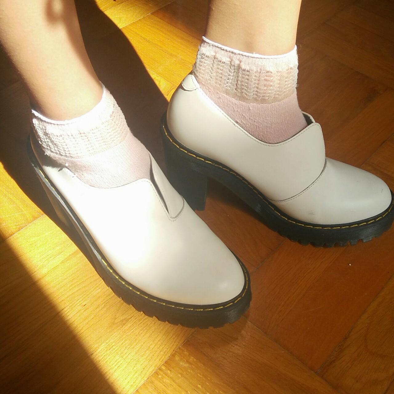 Dr. Martens Cordelia white boots. I only wore them a...