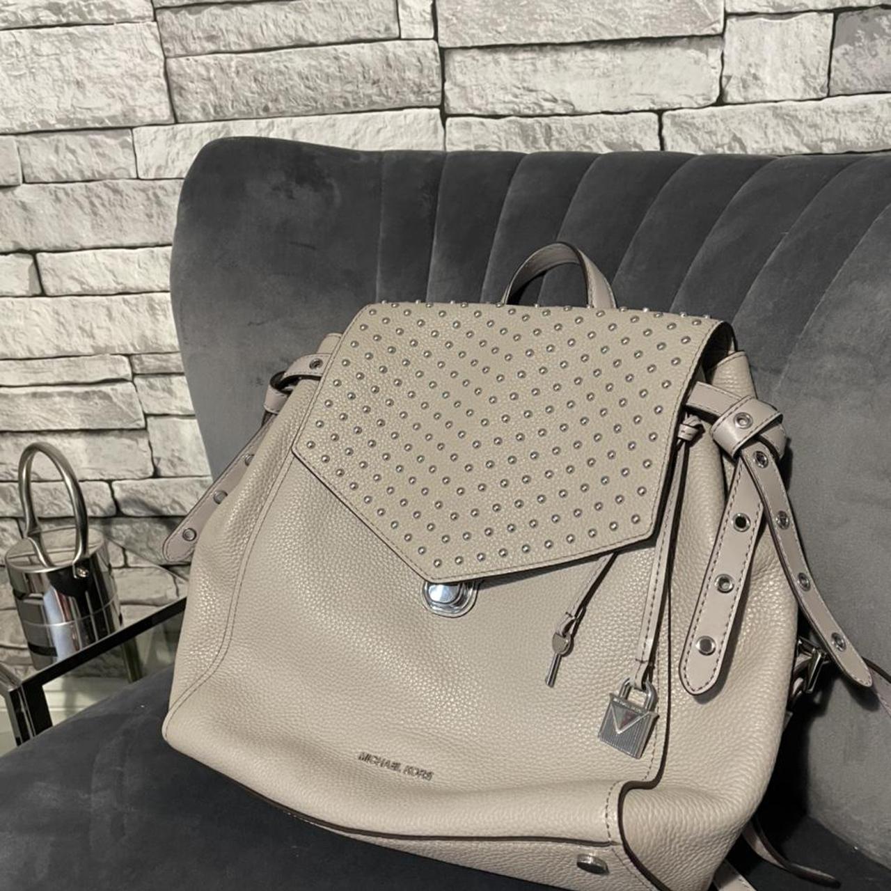 Michael Kors Women's Grey And Silver Bag | Depop