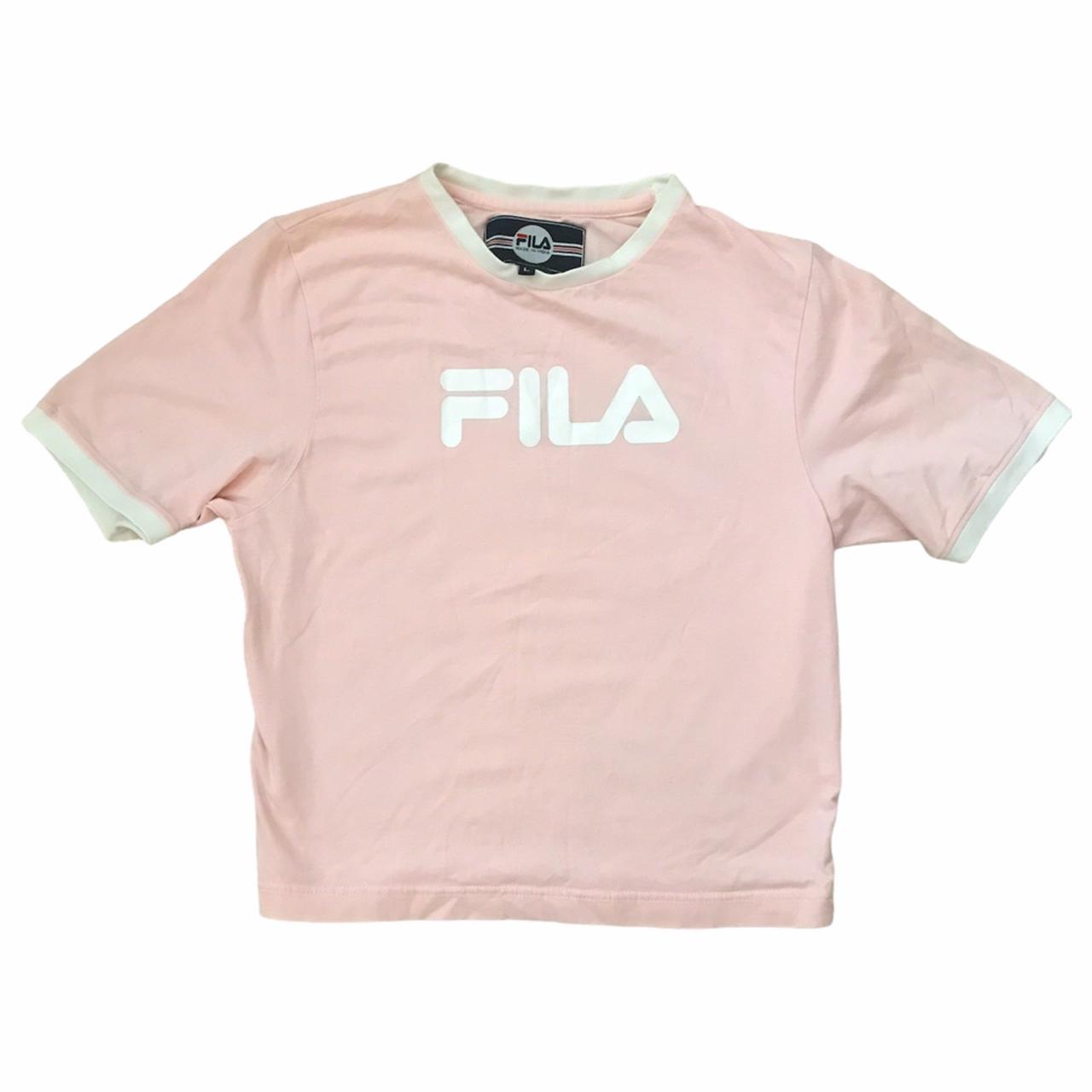Tee Shirt Fila Pink Crop Top Fila Pink Cropped Purchased For $70+