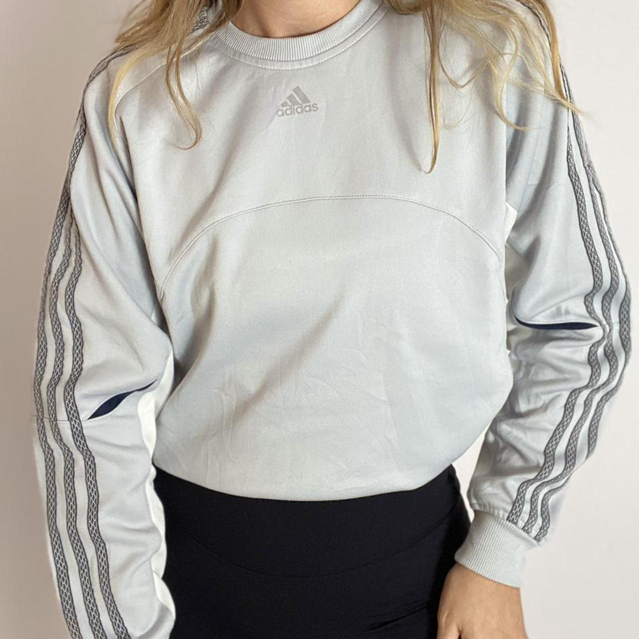 Adidas sweatshirt 2024 baby blue