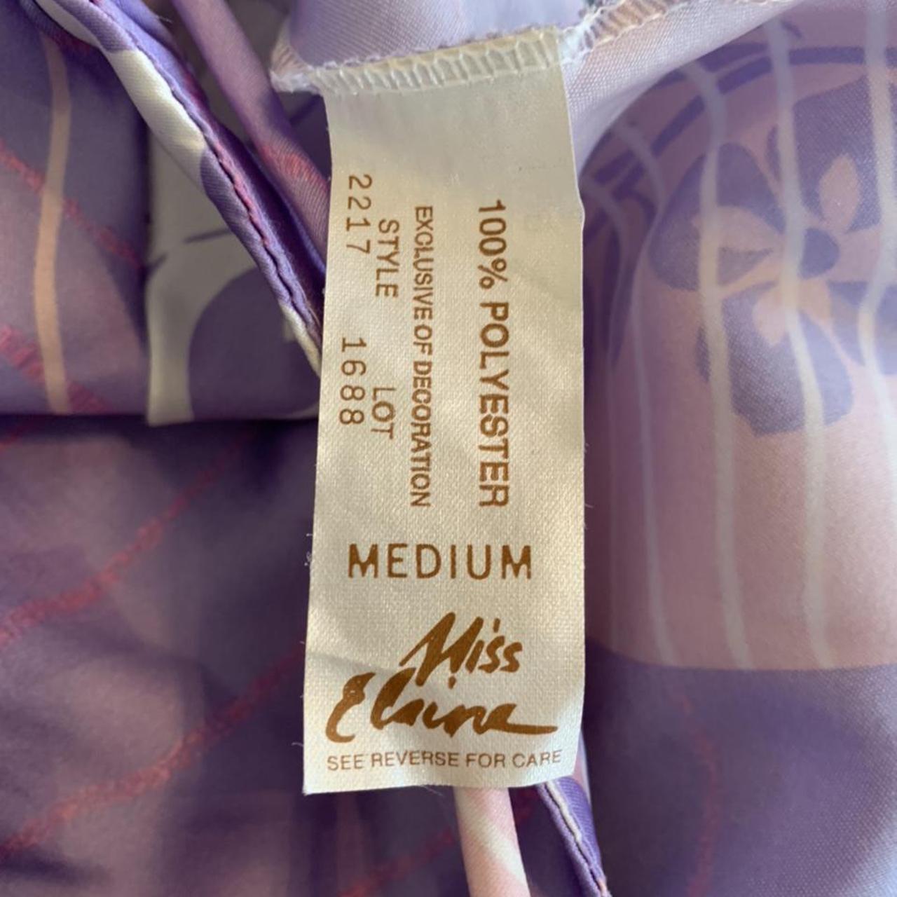 Vintage Miss Elaine purple floral patterned... Depop