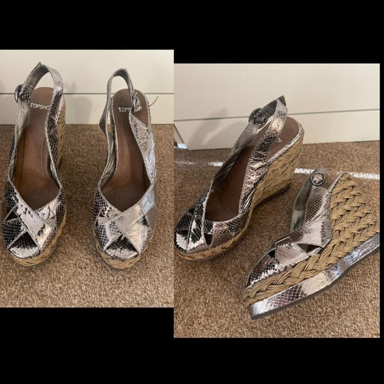topshop silver heels