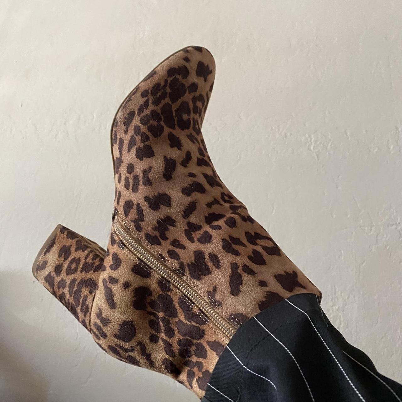 leopard print boots size 8