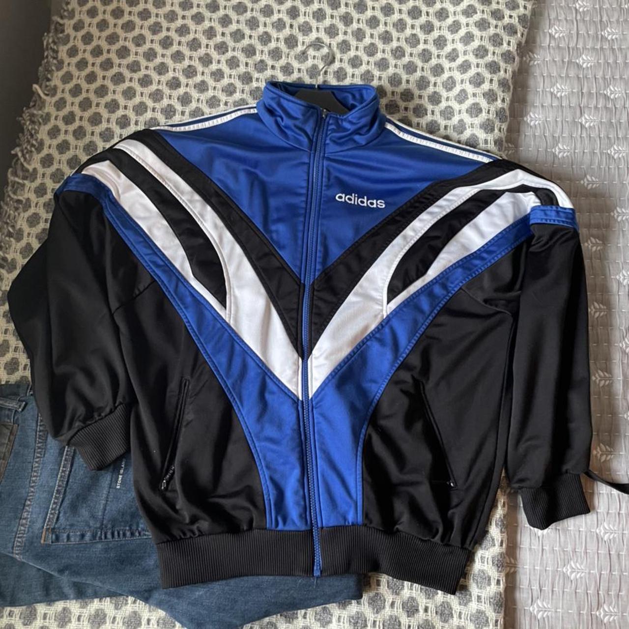 vintage 80s adidas originals sports jacket rich... - Depop