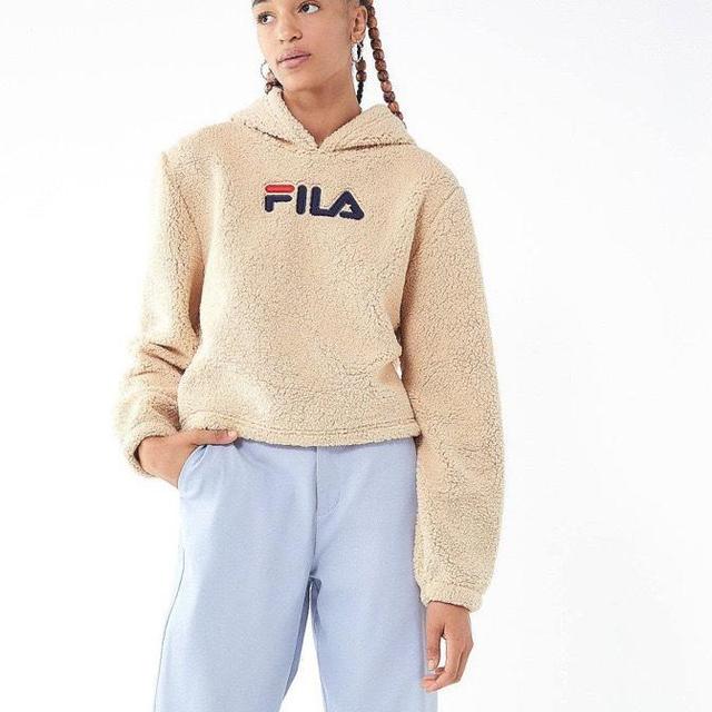 fuzzy fila sweater