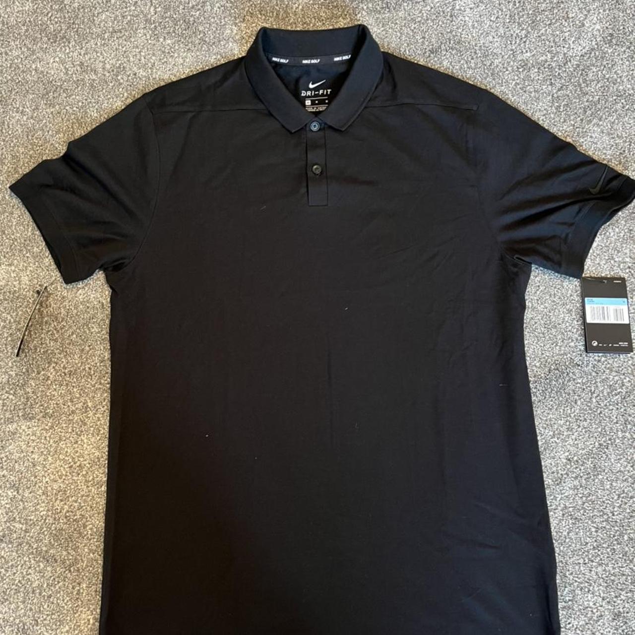 Nike Dri-Fit black golf polo shirt. Brand new with... - Depop