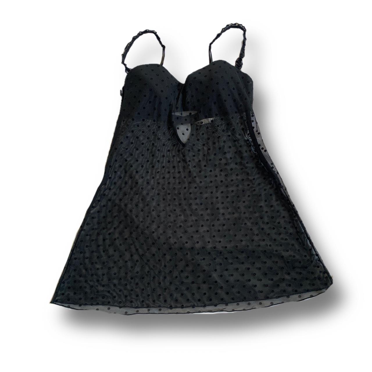 Product Image 1 - black polka dot babydoll lingerie