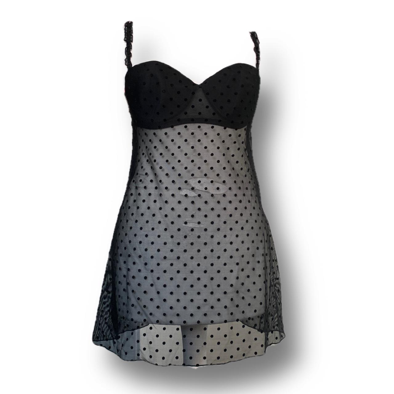 Product Image 2 - black polka dot babydoll lingerie