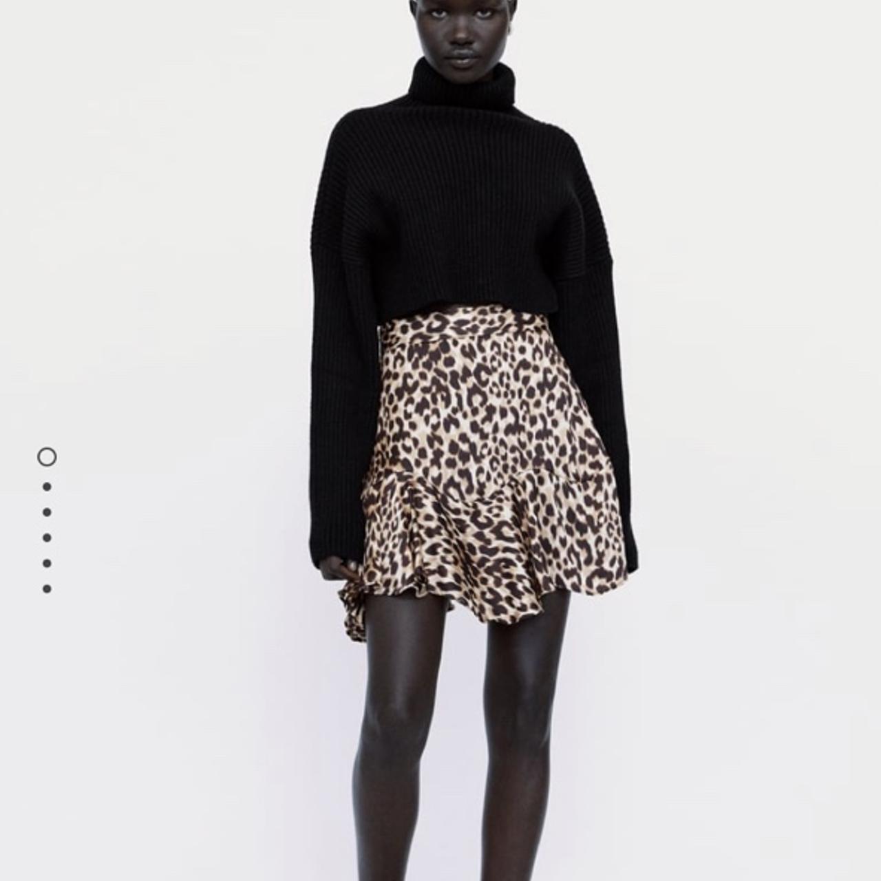 Leopard print shop skirt mini satin