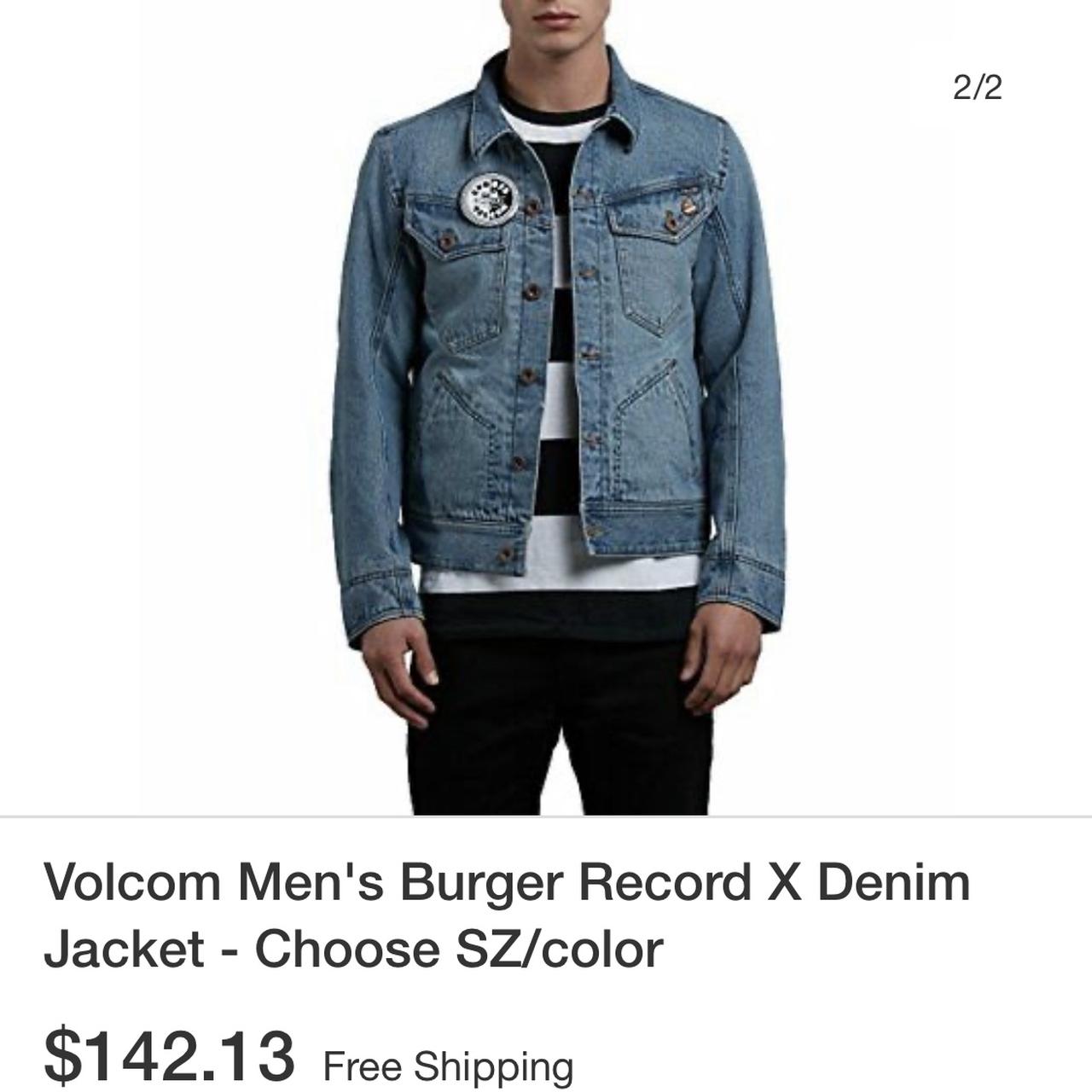 Volcom x Burger records Denim jacket, Rare, Purchased...