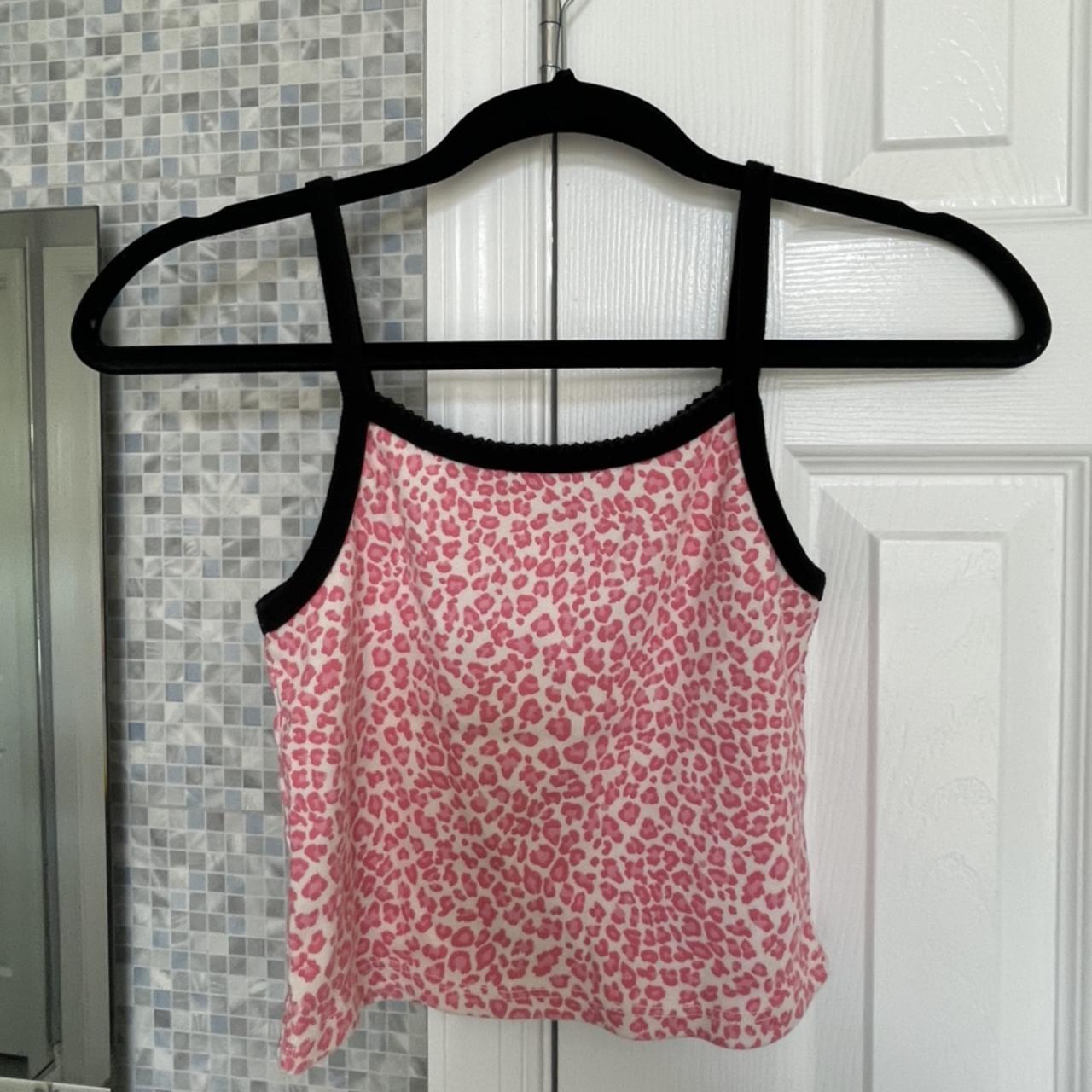 BRANDY MELVILLE PINK CHEETAH TANK - Depop