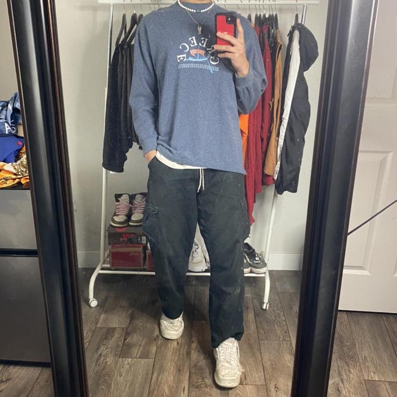 Men's Blue and Silver Sweatshirt (2)