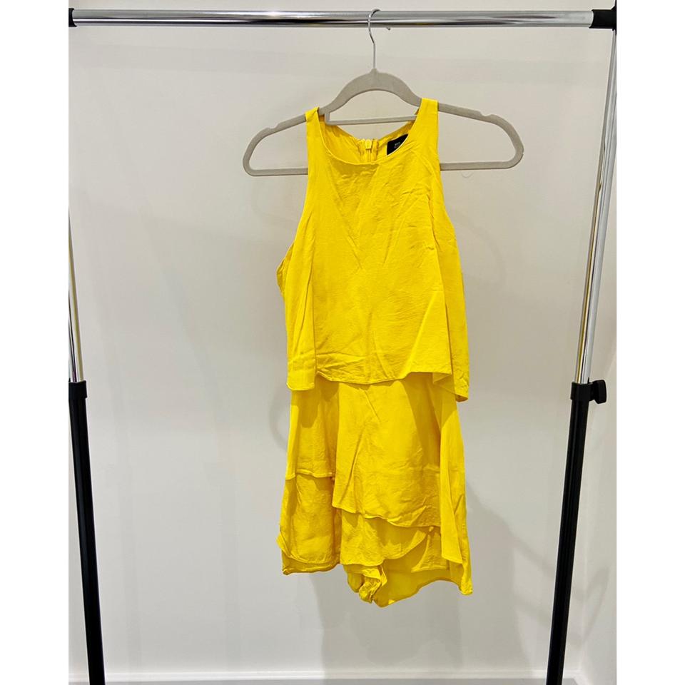 River island hot sale yellow playsuit