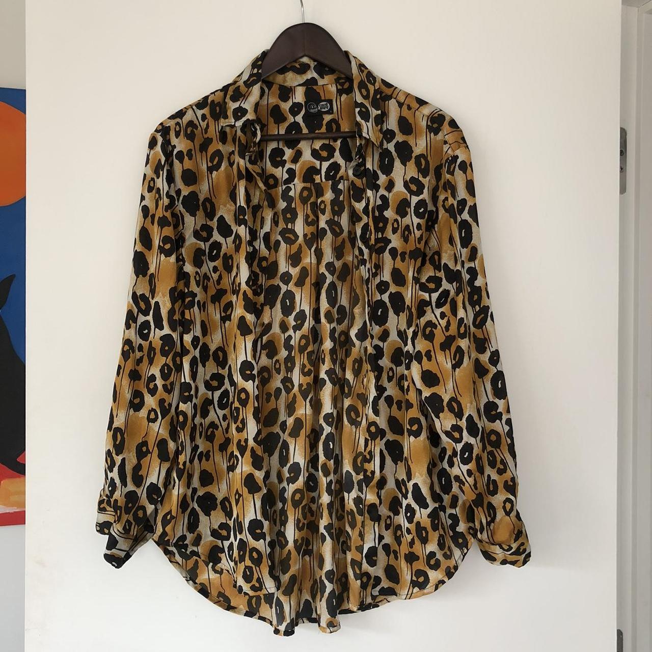 Cheap Monday Leopard print shirt. 100% polyester.... - Depop