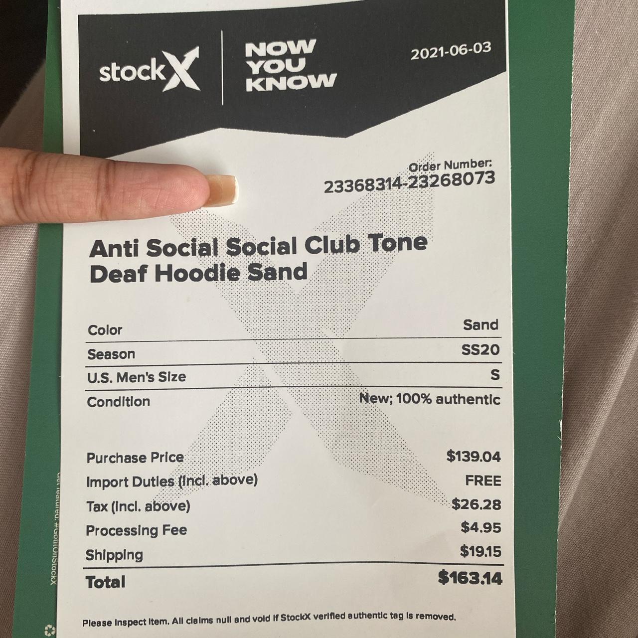 Anti Social Social Club Tone Deaf Hoodie Red