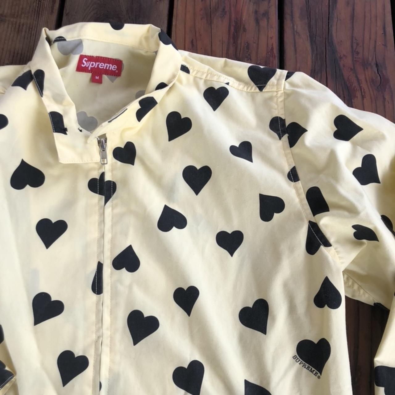 supreme hearts yellow Harrington jacket size medium...