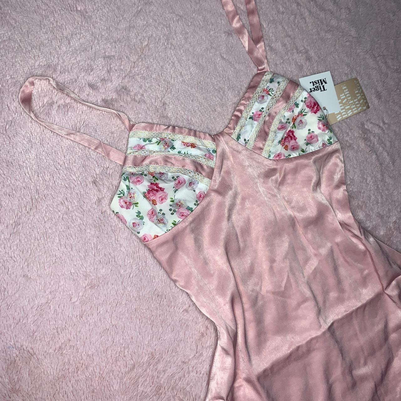 Brand new with tags Sold out Pink satin mini... - Depop