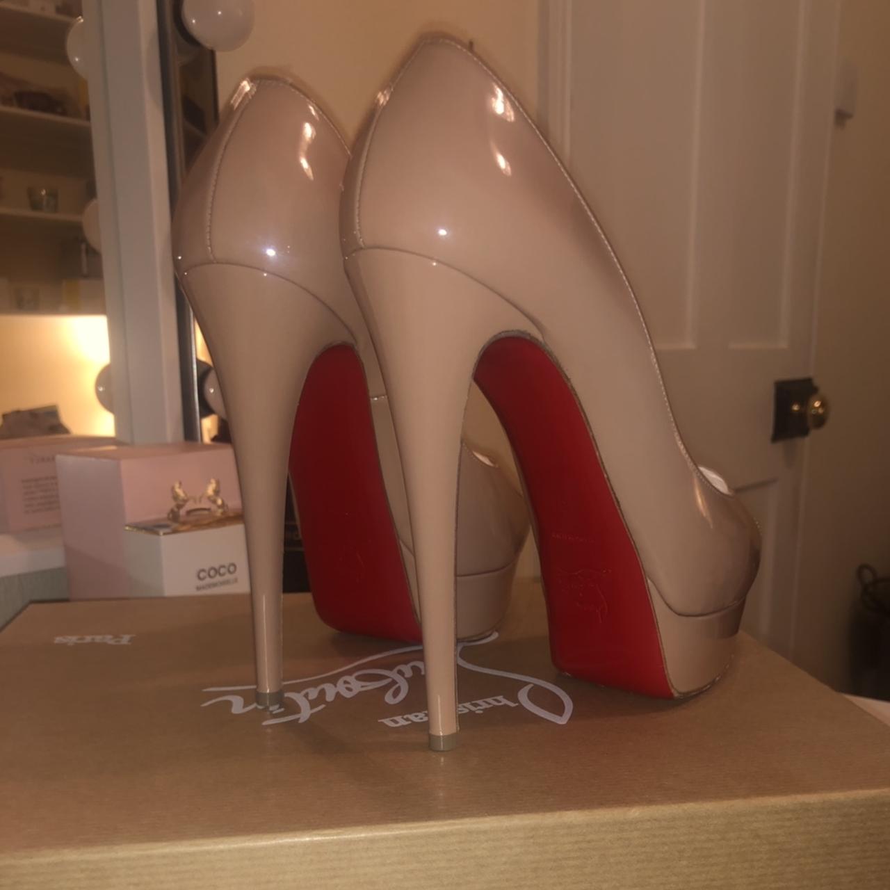 Christian louboutin lady peep spikes uk 2. 150 - Depop