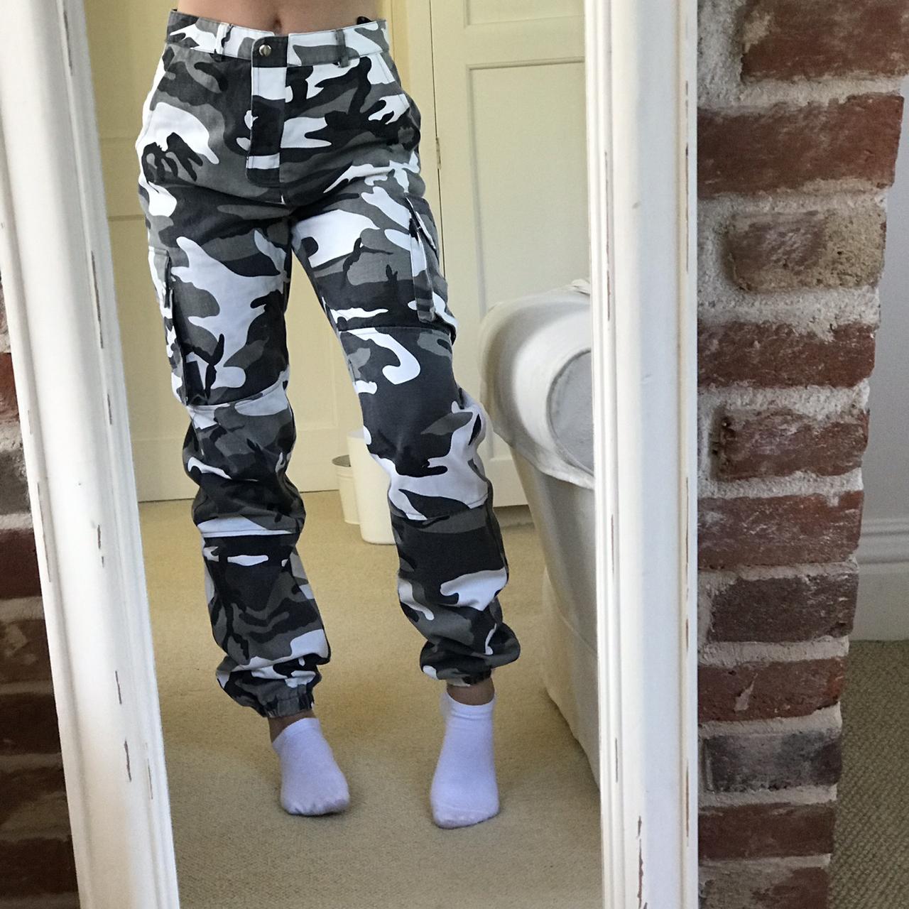 Jesy Nelson White Crop Top Camo Pants  Steal Her Style